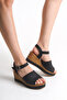 Women's Special Straw Design Single Strap Wedge Heeled Shoes, Casual Sandals - 5