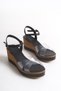 Women's Cross Transparent Strappy Design Wedge Heeled Shoes, Casual Sandals