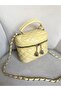 Shiny Mini Box Chain Strap Zipper Closure Women's Hand and Shoulder Bag Luna - 3