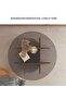 Modern Style Wooden Frame Glass Top Coffee Table Round Edge Center Table for Living Room 80x40 cm - 6