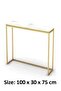 Console Entryway Hallway Table Home Office Table with Marble Top Heavy Duty Metal Frame 100x75x30cm - 6