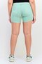 Women Solid Denim Shorts, Mint Green - 3