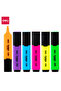 Deli EU366-MT Highlighter, 6PCS Assorted, Chisel Tip 1–5mm – For Note Marking & Highlighting