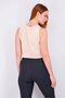 Women Sleeveless Novelty Crop Top, Beige - 2