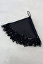 Black Bride and Groom Handkerchief, Sparkling Sequins and Beads Embroidered, Wedding Henna Circumcision Promise Engagement Halay - 5