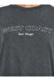 Acid Washed Oversized T-Shirt with Print Detail - 3