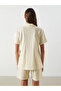 Lcw Dream Shirt Collar Striped Maternity Shorts Pajamas Set - 4