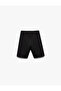Cotton Elastic Waist Palm Print Detailed Shorts - 2