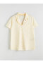 Lcw Dream Shirt Collar Striped Maternity Shorts Pajamas Set - 6
