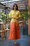 Yellow Color Sequin Detailed V-Neck Italian Dress - 7