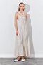 Women's Stone Front Knot Detailed Sleeveless Dress - 2