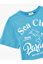 Crew Neck Short Sleeve Cotton Crop T-Shirt - 3