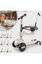 Potenza 4in1 Parent Controlled 5 Wheel Children's Scooter with Light and Seat Black