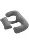 Organic Multi Position Maternity Pillow with Detachable back support -Light Grey - 2