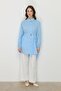 Beli Belted Asymmetrical Cotton Tunic Light Blue