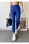 Women's Navy Blue High Waist Stretchy Jogger Sweatpants - 5