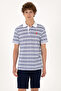 Men's Regular Fit Polo Collar Light Navy Blue T-Shirt Kzy Gi̇yi̇m - 3