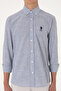 Men's Navy Blue Long Sleeve Shirt 50300182-Vr033 - 6