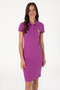 Women's Violet Polo Neck Mini Length Knitted Dress 50297457-Vr037 - 2
