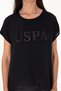 Women's Black Crew Neck T-Shirt 50300777-Vr046 - 6