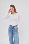 Women's Black White 2-Piece Long Sleeve Body Crew Neck Women's Badi 2101 - 4