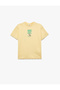 Licensed Snoopy Printed Short Sleeve Crew Neck Cotton T-Shirt
