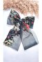 Women's Ribbon Figure Black Tulle Latch Buckle - 3