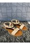 Castle 35307 Beige Cream Pole Buckle Detail Style Orthopedic Sandals Shoes with Elastic Back - 6