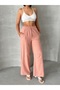 Waist Tie Detailed Linen Trousers Misspnt2669 - 4