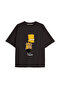تي شيرت Y2k Vintage Simpson مطبوع باللون الأسود KOD 300