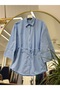 Tunic with Button Front and Lace Detail - 4