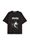Y2K Vintage Cats Printed Black T-Shirt Code 31