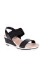 Ladies Wedge Sandals Black | Made In Brazil