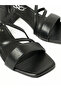 Ladies Mid Heel Sandals Black | Made In India - 4
