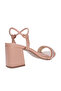 Ladies Mid Heel Sandals Beige | Made In Brazil - 3