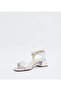 Pre Teen Girls Sandals With Back Strap Silver | Made In Brazil - 2