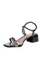 Ladies Mid Heel Sandals Black | Made In Brazil - 2