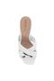 Ladies Mid Heel Sandals White/Silver | Made In Brazil - 5