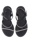 Pre Teen Girls Sandals With Back Strap Black | Made In Brazil - 5