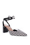 Ladies Mid Heel Sandals Black/White | Made In Brazil
