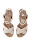 Ladies Wedge Sandals Cream | Made In Brazil - 5