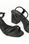 Ladies Mid Heel Sandals Black | Made In Brazil - 4