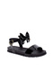 Junior Girls Sandals With Back Strap Black | Made In Brazil