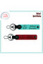 Leather Keychain for Lover, Turquoise-Red, for Your Shining Love Like the Crescent and Star, Personalized Written