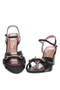 Vizzano Ladies Mid Heel Sandals Black | Made In Brazil - 4