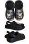 Cross Anatomical Teddy Bear Figure Black Eva Beach Sea Daily Children's Slippers - 4