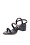 Ladies Mid Heel Sandals Black | Made In Brazil - 2