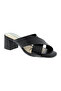 Ladies Mid Heel Sandals Black | Made In Brazil