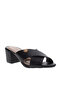 Ladies Mid Heel Sandals Black | Made In Brazil