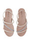 Ladies Low Heel/Wedge Comfort Sandals Cream | Made In Brazil - 5